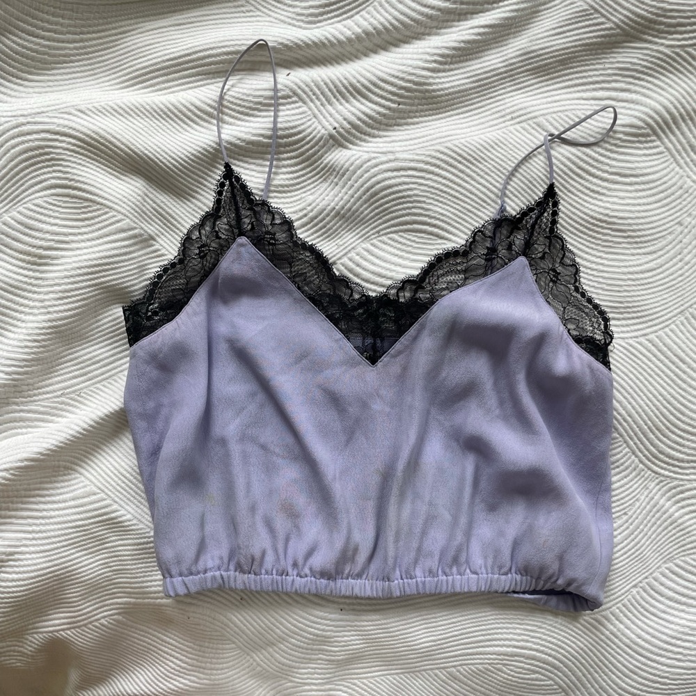 ARITIZIA purple lace cami